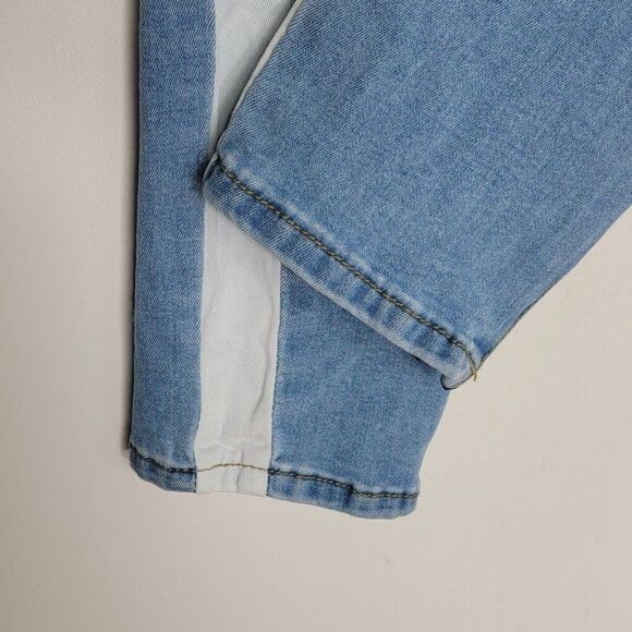 Women's Distressed Skinny Jeans With Side Stripes Size 28 Stretch Denim 29x29 - Picture 8 of 8